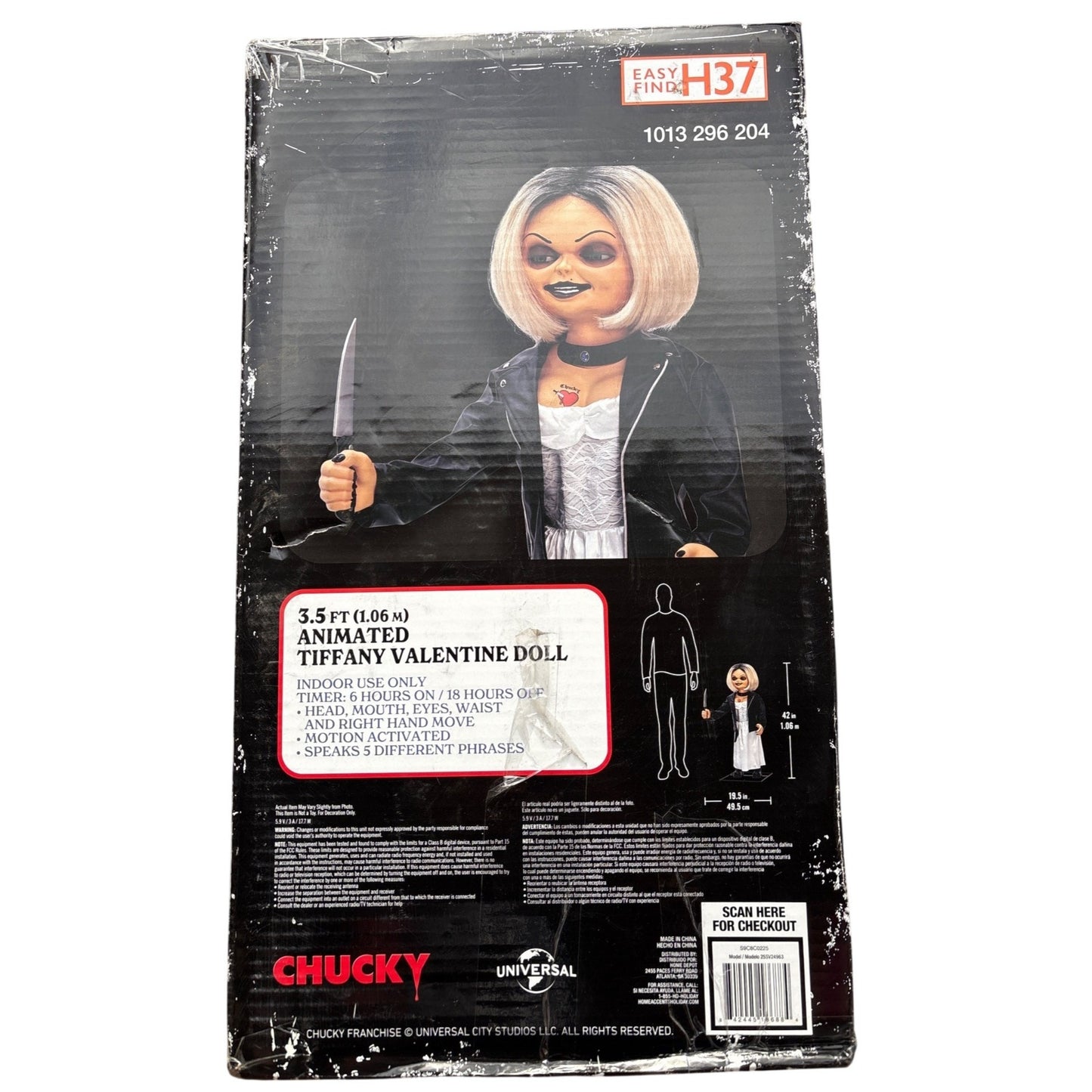 Used 3.5FT Animated Universal Tiffany Valentine Decoration | Bride of Chucky