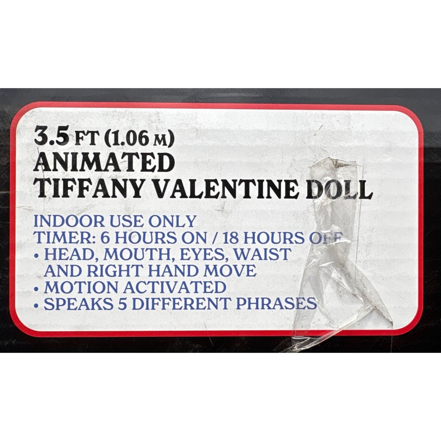 Used 3.5FT Animated Universal Tiffany Valentine Decoration | Bride of Chucky