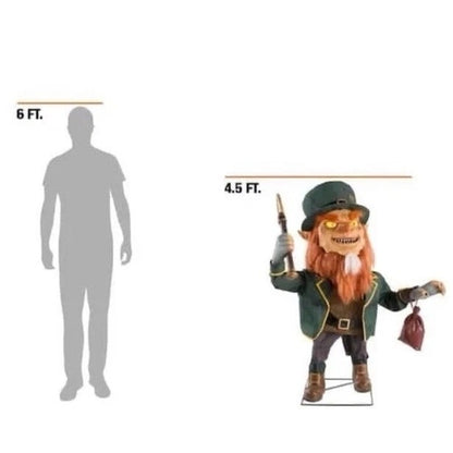 4.5ft Gruesome Grounds Animated LED Cursed Clover- Read Description