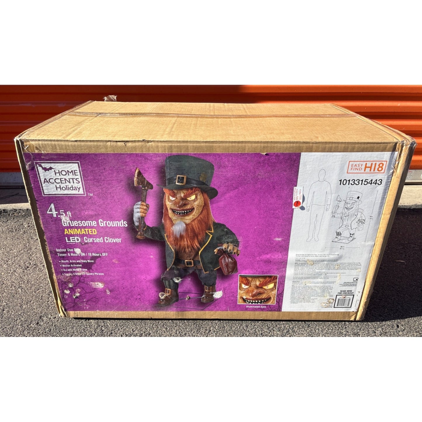 4.5ft Gruesome Grounds Animated LED Cursed Clover- Read Description
