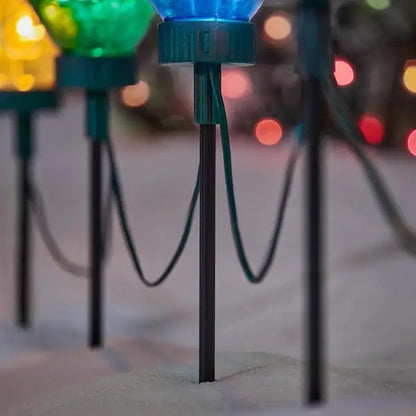 Home Accents Holiday 20 in. Multi-Colored Giant C7 LED Pathway Lights