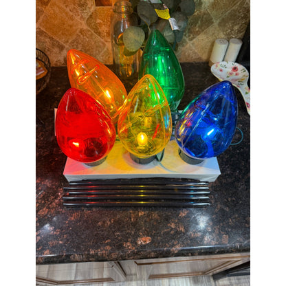 Home Accents Holiday 20 in. Multi-Colored Giant C7 LED Pathway Lights