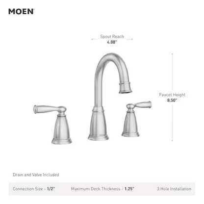 Moen Banbury 2-Handle Widespread Bathroom Faucet Chrome Finish Model 84947
