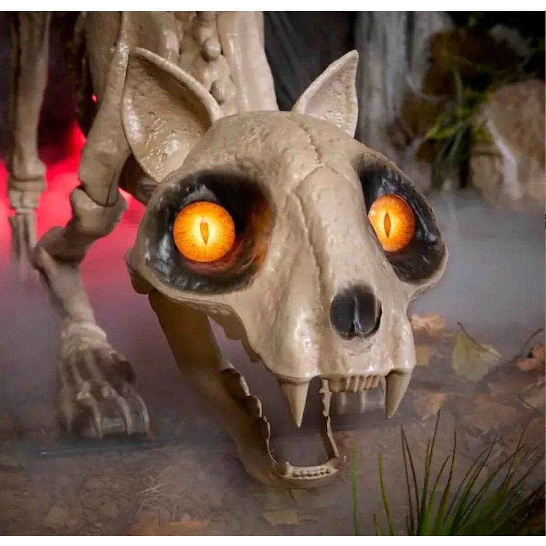 5 Ft Long Grave & Bones LED Skelly's Cat Home Depot Halloween