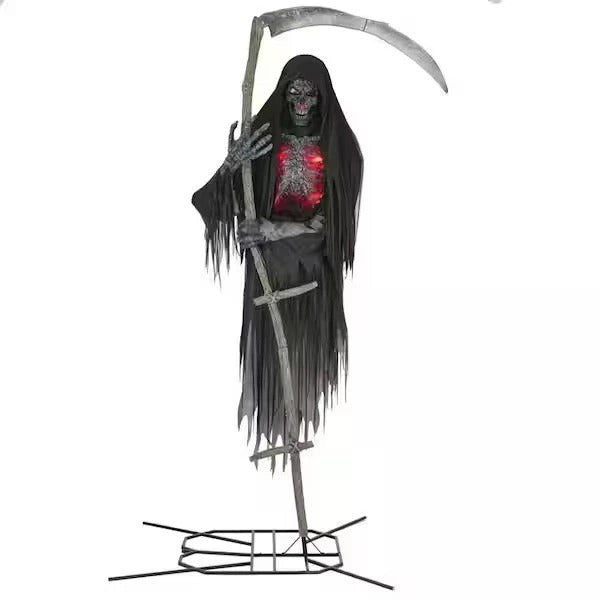 12 Ft. Grave & Bones Giant-Sized Color Changing Animated LED Levitating Reaper