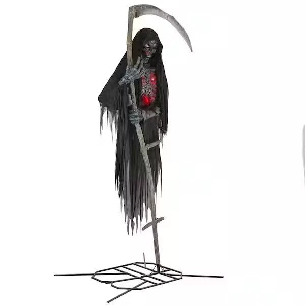 12 Ft. Grave & Bones Giant-Sized Color Changing Animated LED Levitating Reaper