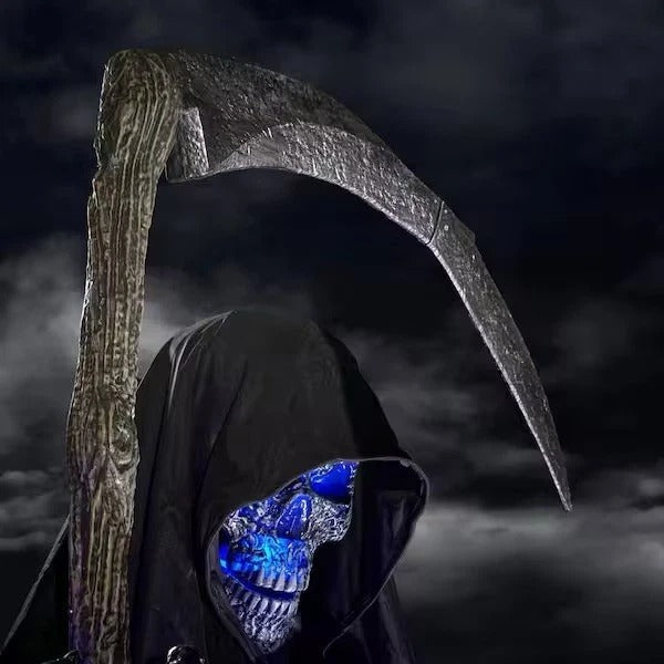12 Ft. Grave & Bones Giant-Sized Color Changing Animated LED Levitating Reaper