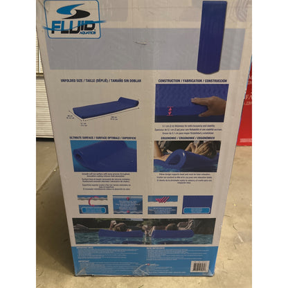 Fluid Aquatics Dipping Pool Float 2 in Thick Ultra-Comfortable Blue 74 x 26 in Dimensions