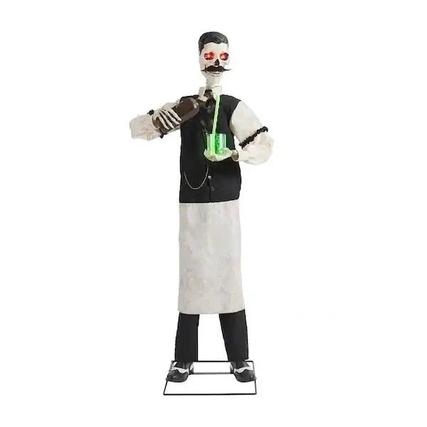 6 ft Bartender Dean the Deathologist Animated Halloween LED Prop Home Depot