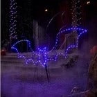 5.5 Ft Halloween LED Bat Silhouette With 204 Purple Lights Indoor/Outdoor