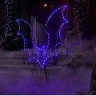 5.5 Ft Halloween LED Bat Silhouette With 204 Purple Lights Indoor/Outdoor