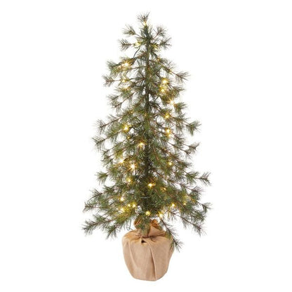 Alpine Artificial Trees with LED Lights, Set of 3