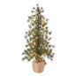 Alpine Artificial Trees with LED Lights, Set of 3