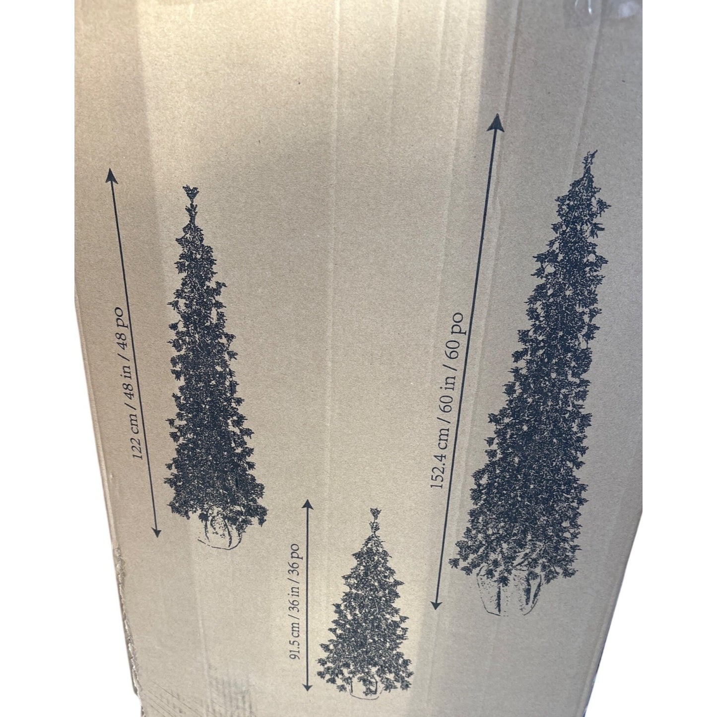 Alpine Artificial Trees with LED Lights, Set of 3